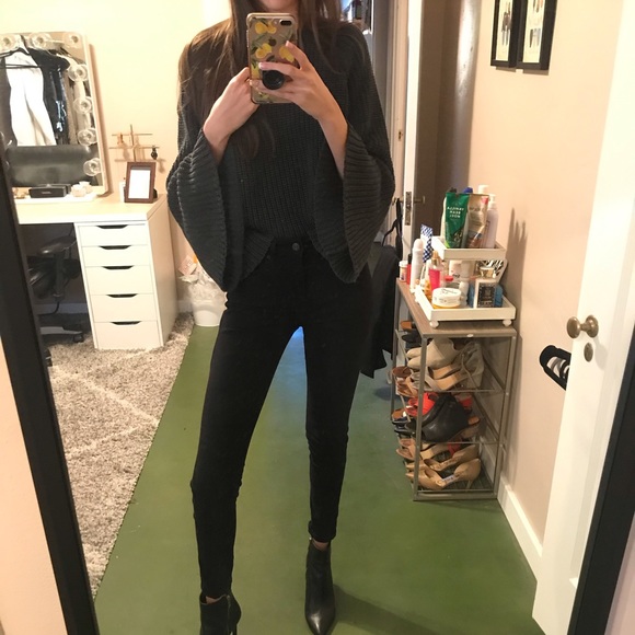 Green Sweater Bell Sleeve - Picture 7 of 7